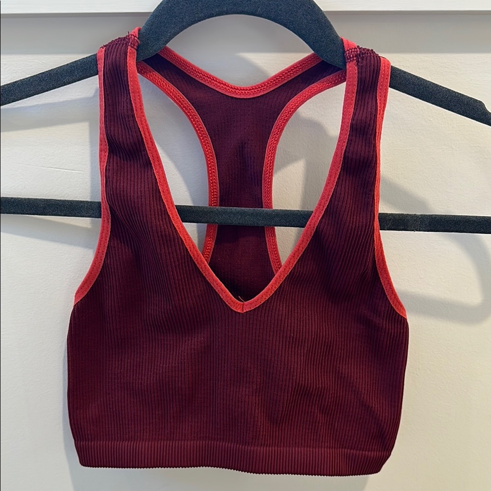 FP Movement by Free People Red and Orange Tank Top